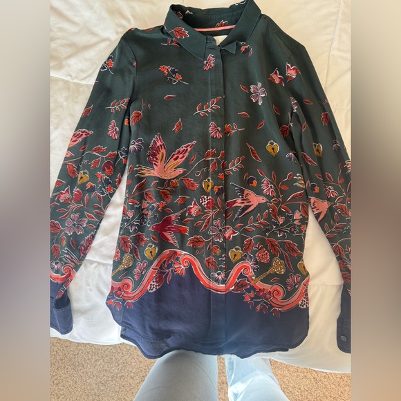 Boden Womans Button Down Silk Blouse - Picture 3 of 11